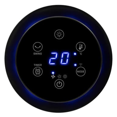 VONROC Lyxig elektrisk tornfläkt – 2000W – keramisk - WIFI | Roterationsfunktion