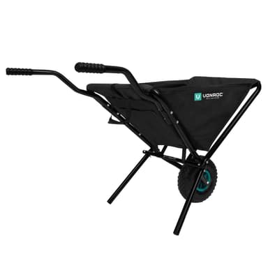 VONROC Hopfällbar skottkärra 50 liter | 30 kg. lastkapacitet