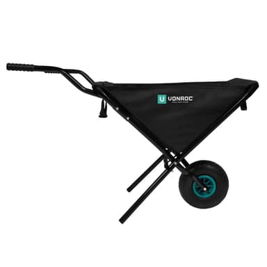 VONROC Hopfällbar skottkärra 50 liter | 30 kg. lastkapacitet