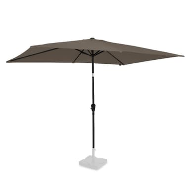 VONROC Premium parasoll Rapallo 200x300cm - Inkl. parasollöverdrag - rektangulärt parasoll - Tiltbart - UV-beständig duk - Taupe