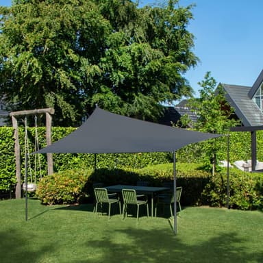 VONROC Solsegel Rektangel – Premium – 400x300cm | Grå