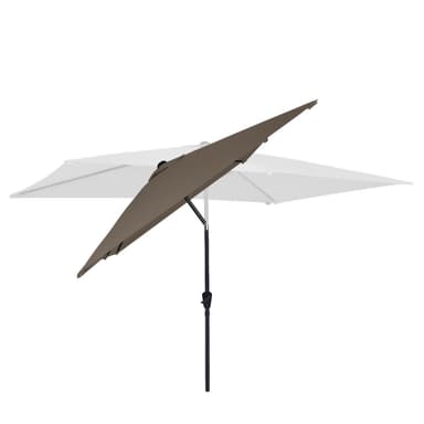 VONROC Premium parasoll Rapallo 200x300cm - Inkl. parasollöverdrag - rektangulärt parasoll - Tiltbart - UV-beständig duk - Taupe
