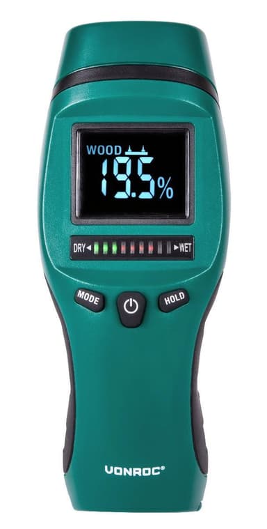 VONROC PRO Fuktmätare – Professionell  | LCD med hög kontrast