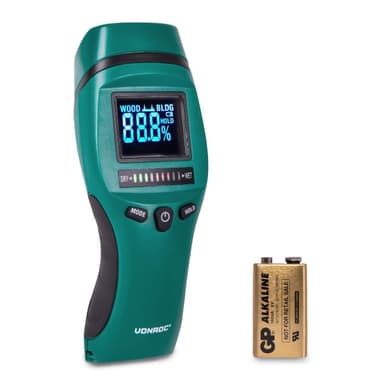 VONROC PRO Fuktmätare – Professionell  | LCD med hög kontrast