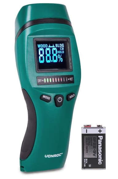 VONROC PRO Fuktmätare – Professionell  | LCD med hög kontrast