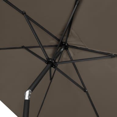 VONROC Premium parasoll Rapallo 200x300cm - Inkl. parasollöverdrag - rektangulärt parasoll - Tiltbart - UV-beständig duk - Taupe