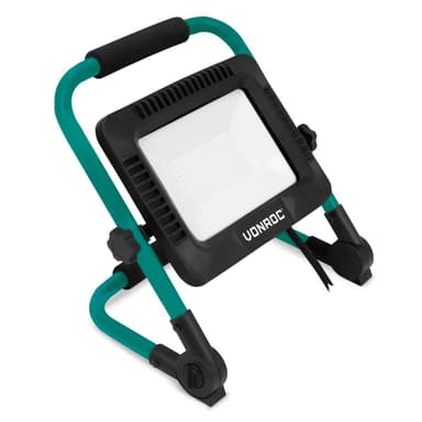 VONROC LED-arbetslampa 50W – vikbar – vridbar | Bred strålningsvinkel