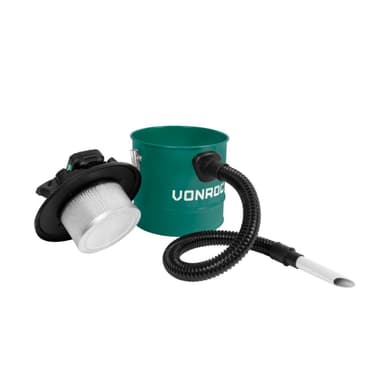VONROC Batteridriven askdammsugare  20V – 2.0Ah – 12L tank | Inkl. Batteri och snabbladdare