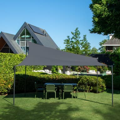 VONROC Solsegel Rektangel – Premium – 400x300cm | Grå
