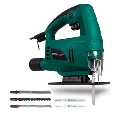 VONROC Sticksåg 550W | Inkl. 5 sågblad (Tillverkas i Tyskland)