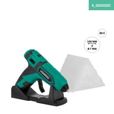 VONROC Batteridriven limpistol 4V – 1.5Ah | Inkl. 80 limstift  Ø7x100mm
