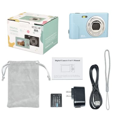 Digitalkamera med 48 MP, 1080p HD och 16x zoom med 32GB minneskort Lju