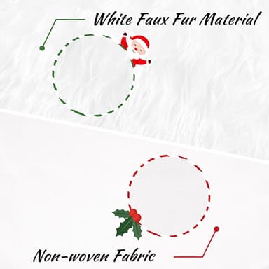 Julgransmatta i fuskpäls Vit 78 cm