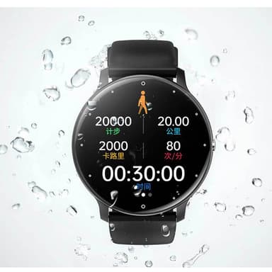Vattentålig smartwatch med 1,39-tums Touch Screen Svart