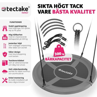 tectake Gunga Swayer, höjdjusterbar, 300 kg - Ø 120 cm
