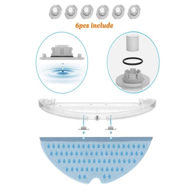 Dammsugartillbehör 22 delar Xiaomi Roborock S5 Max/S6 Pure/S6 MAXV/S50