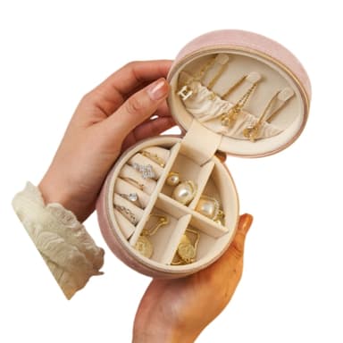 Mini Travel Smyckeskrin Organizer Rosa