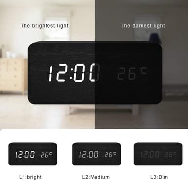 Digital LED-väckarklocka Röd