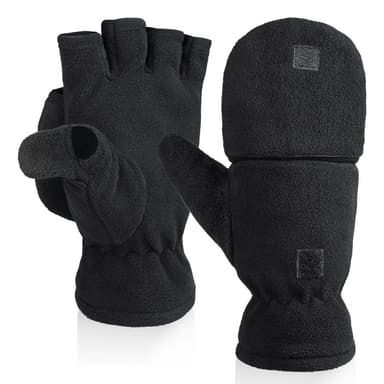 Fingerlösa polarfleecehandskar / vintervantar 2-i-1 S