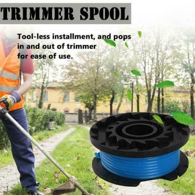4-pack trimmerspole med trimmertråd för RYOBI trådtrimmer