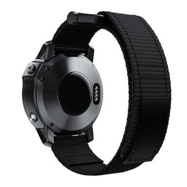 Garmin Fenix 6X/5X/3/3 HR armband 26 mm Nylon Svart