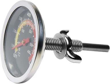 Analog Termometer i Rostfritt Stål för Frill & Ugn