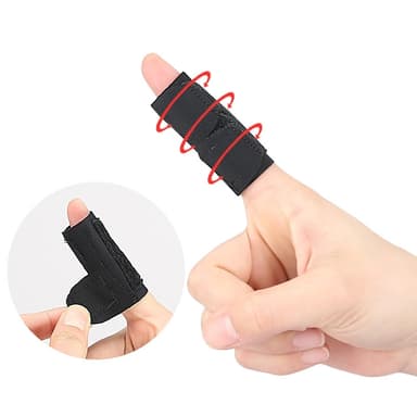 Fingerbandage med skydd för två fingrar Svart L