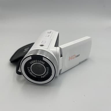 HD-Digitalkamera med Vidvinkelobjektiv Vit