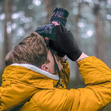 Fingerlösa polarfleecehandskar / vintervantar 2-i-1 M