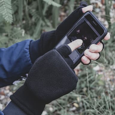 Fingerlösa polarfleecehandskar / vintervantar 2-i-1 M