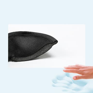 3D ögonmask för ett öga med piratmotiv 2-pack Svart