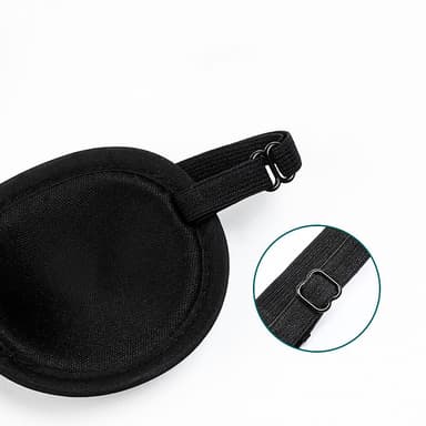 3D ögonmask för ett öga med piratmotiv 2-pack Svart