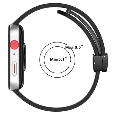 Huawei Watch Fit 3 Andningsbart silikonarmband med magnetiskt spänne S