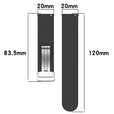Klockarmband för Samsung Galaxy Watch 20mm Svart