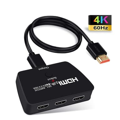 HDMI switch 3x1 med HDR 3D 4K