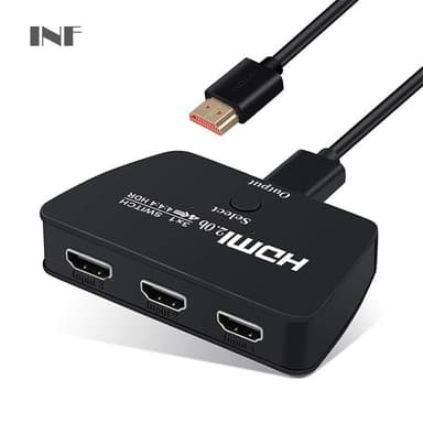 HDMI switch 3x1 med HDR 3D 4K