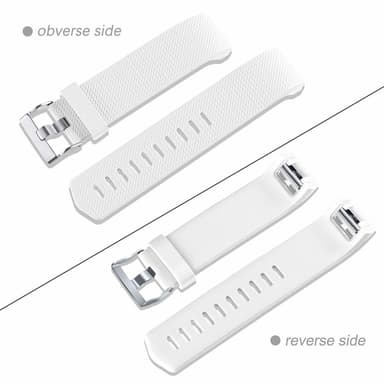 Fitbit Charge 2 armband silikon 3-pack (S) Svart/Grå/Vit