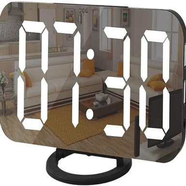Digital Väckarklocka med Spegelglas