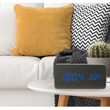 Digital LED-väckarklocka Blå