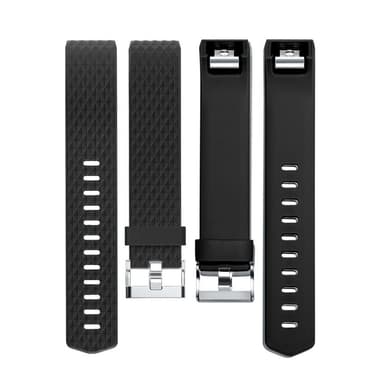Fitbit Charge 2 armband silikon Svart (L)