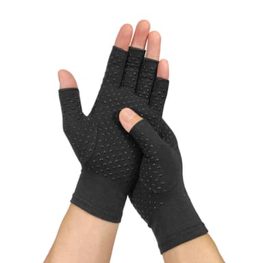 Fingerlösa Kompressionshandskar Svart XL