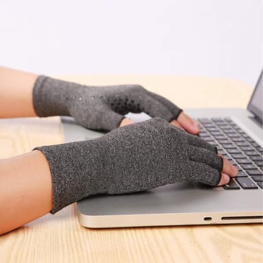 Fingerlösa Kompressionshandskar Svart XL