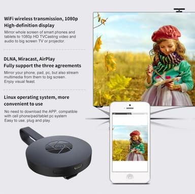 Media streamer trådlös HDMI dongel 1080p