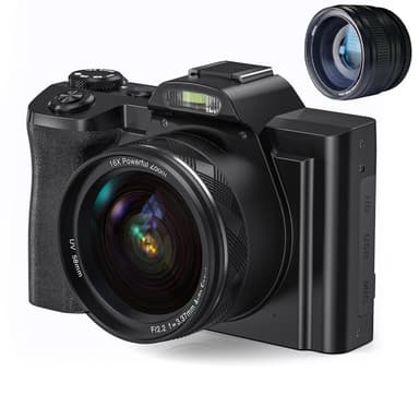 Digitalkamera 4K, 48MP, CMOS, 16x zoom, självutlösare