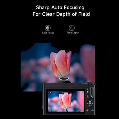 Digitalkamera 4K, 48MP, CMOS, 16x zoom, självutlösare