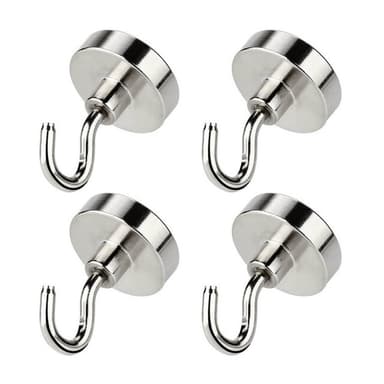 Magnetisk krok 4-pack Silver