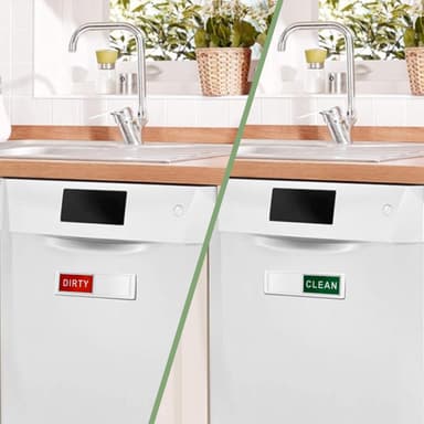 Magnet för diskmaskin REN / SMUTSIG skylt Röd/grön