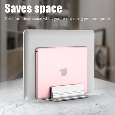 Justerbart vertikalt ställ för laptop Svart