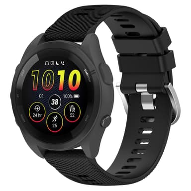 Klockarmband silikon Garmin Forerunner 265S Svart 18 mm