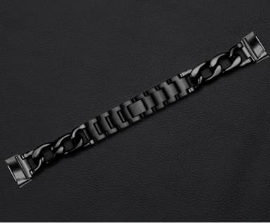 Klockarmband kompatibelt med Fitbit Charge 3/4 Stainless Steel Black